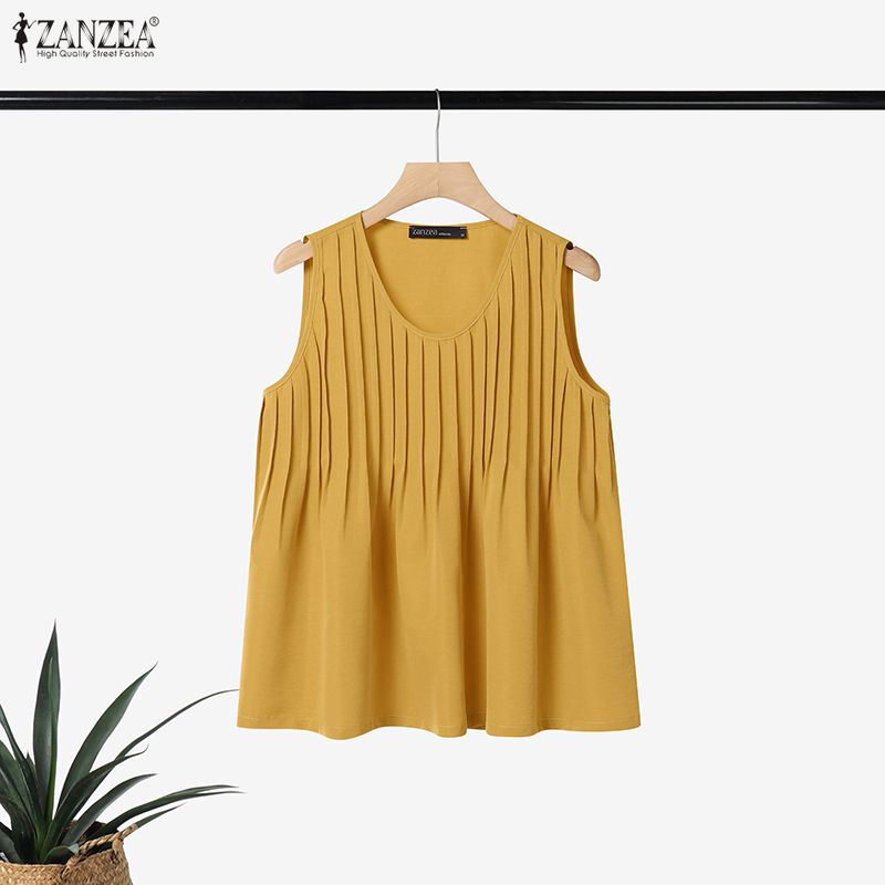 Summer Clothing Plus - ZANZEA Büyük Beden 5XL Kadın Pintuck