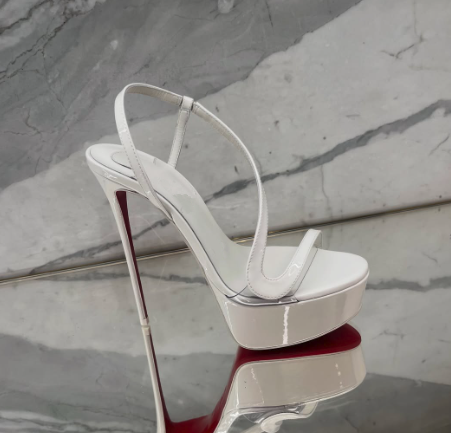 Summer Clothing Collection - Metalik Deri Platform Stiletto Sandaletler Seksi