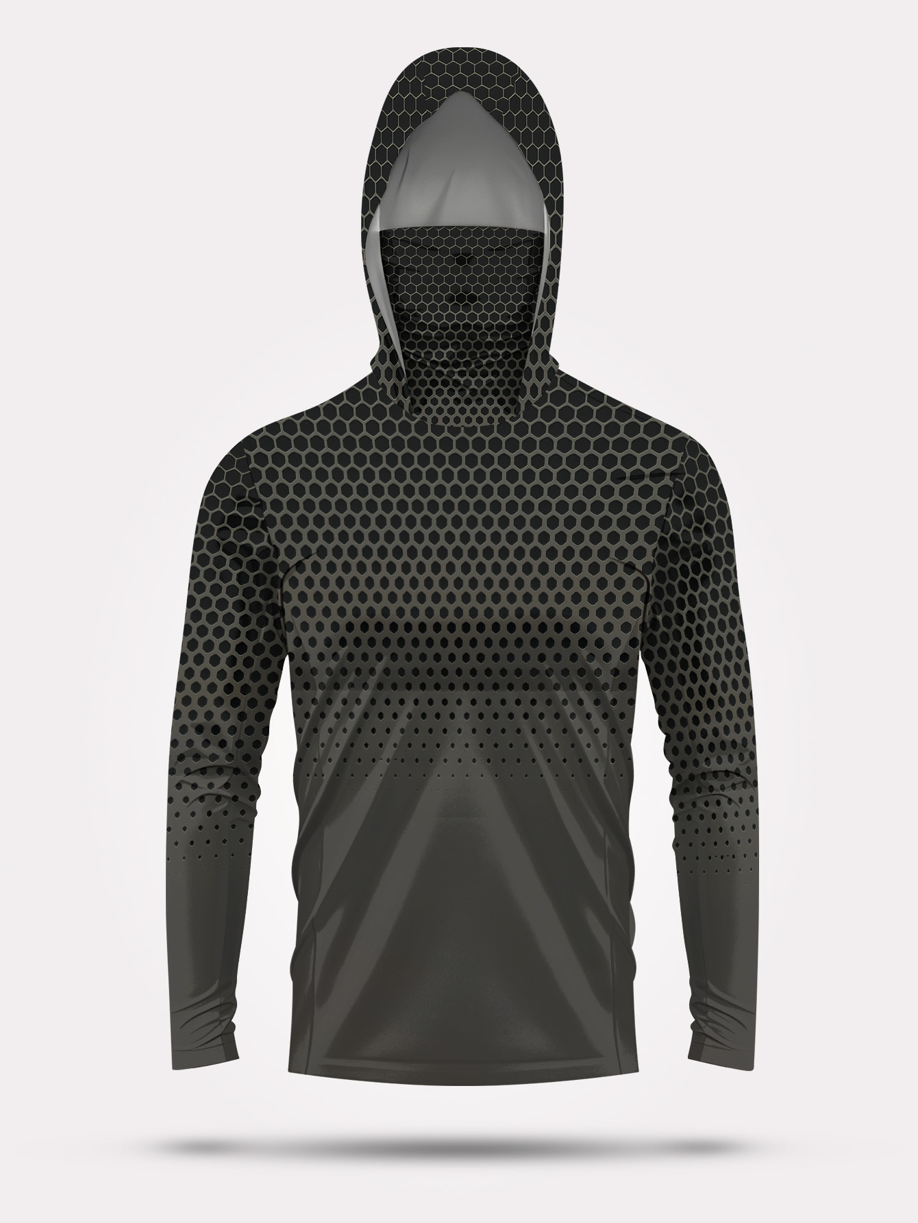 Summer Knit Clothing - Erkek Kapüşonlu Balıkçı Gömleği Uzun Kollu