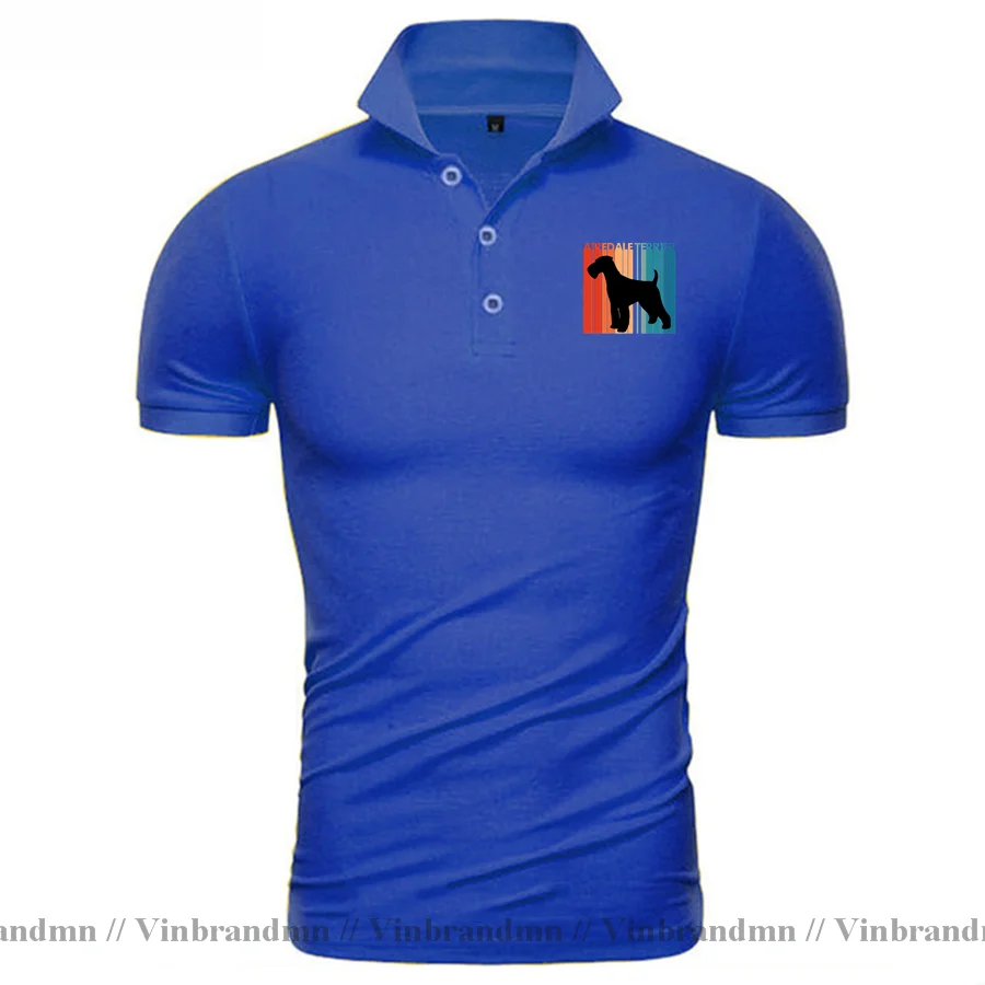 Vintage Summer Clothing Brand - Vintage 1970'ler Terrier Köpek Komik Polo