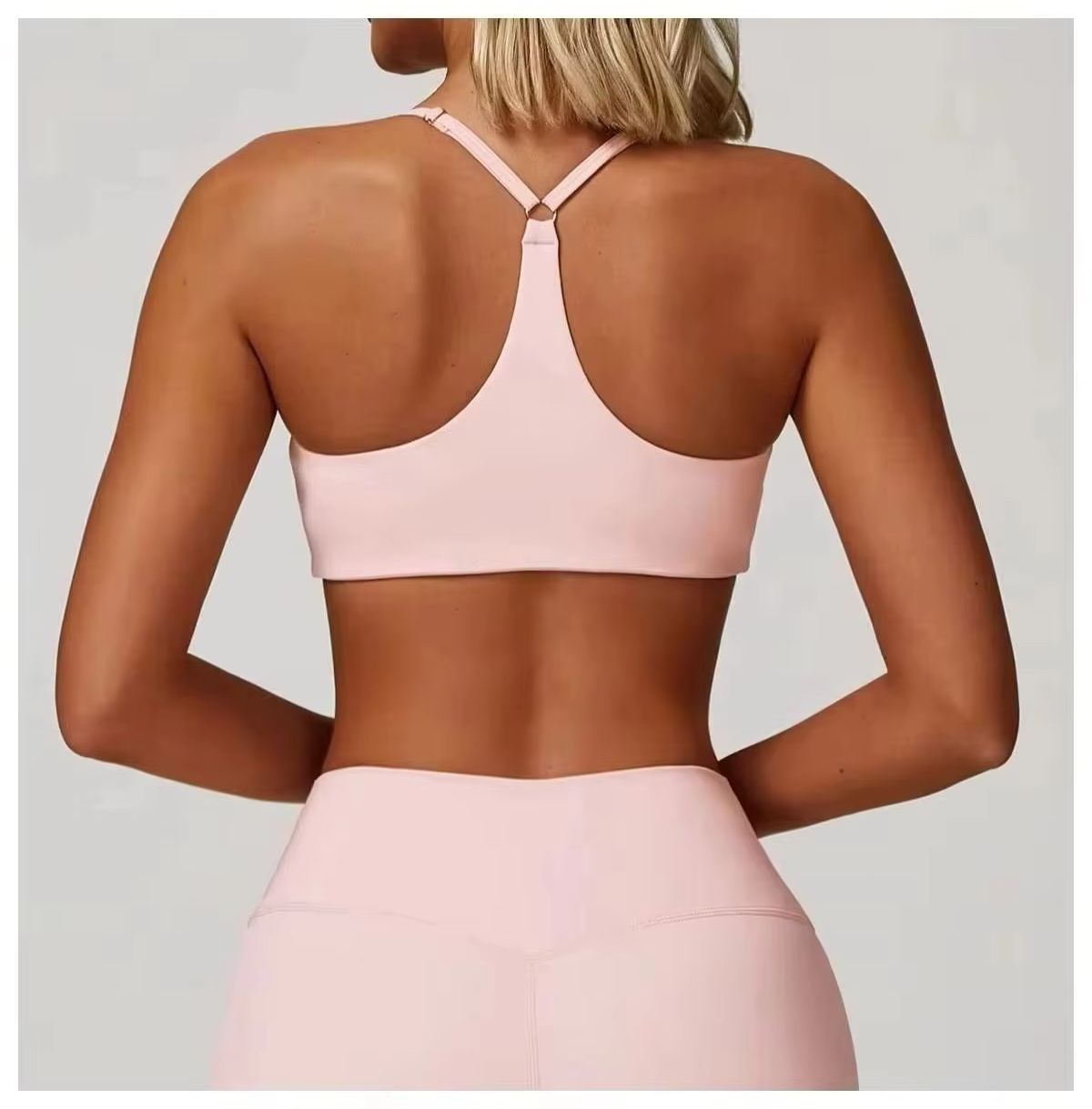 Summer Gym Clothing - Yazlık Seksi Büzgülü Spor Sütyeni Spor