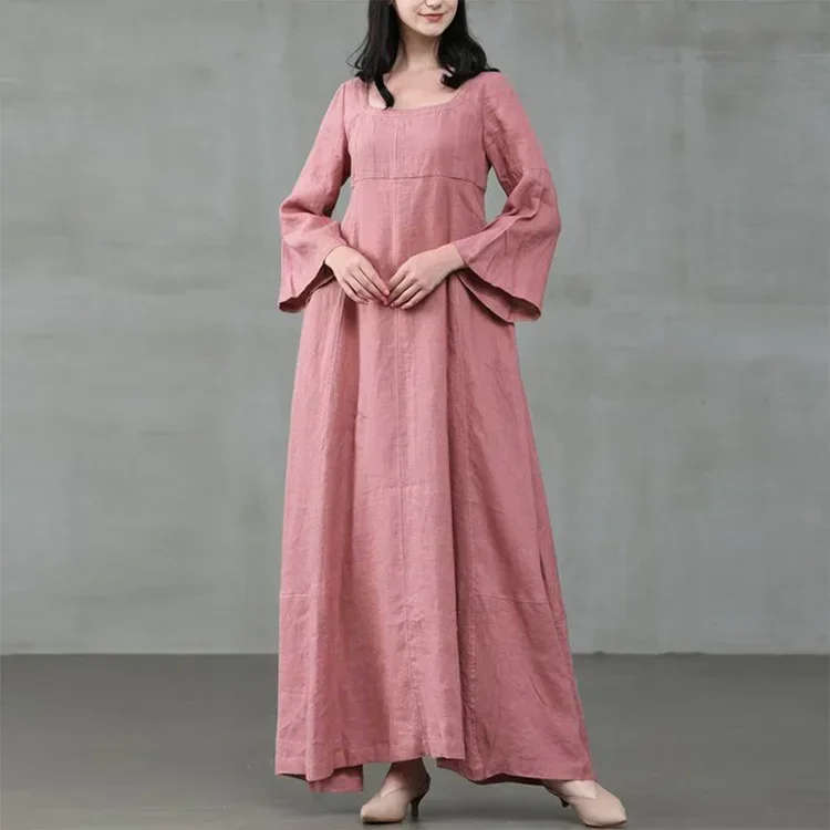 Summer Victorian Clothing - Ortaçağ Elbisesi Kadın Kostümü Saray Pamuklu