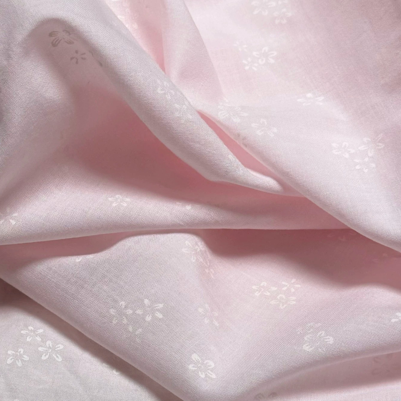 Summer Light Clothing - İnce Açık Pembe Küçük Çiçek Desenli