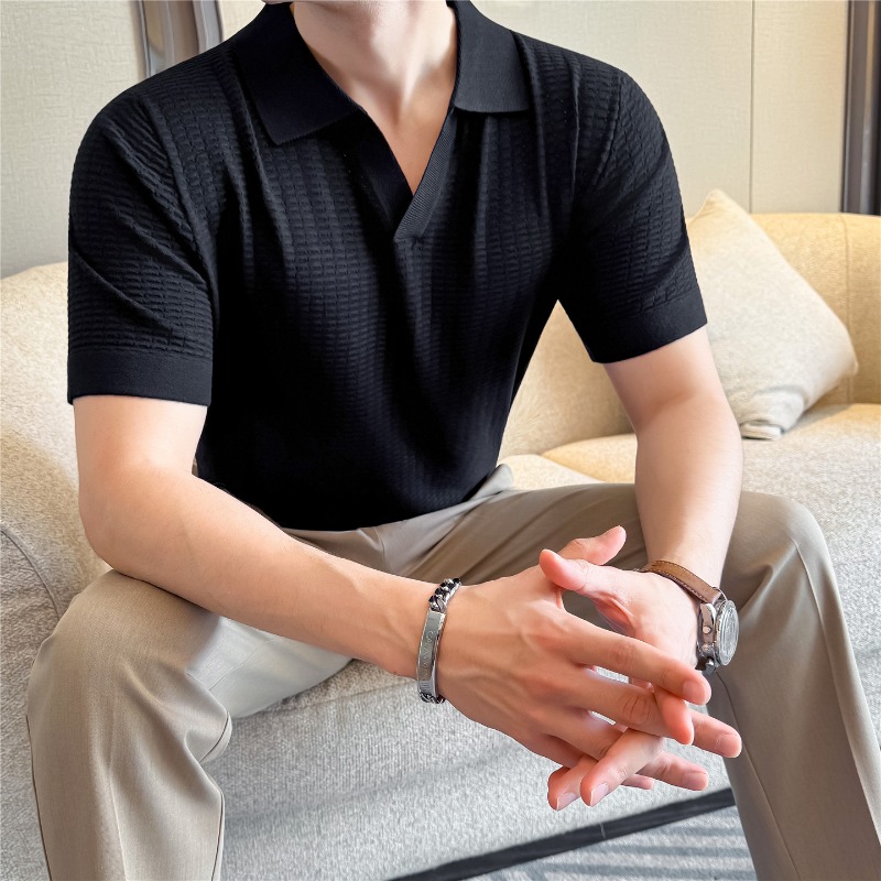 Yüksek Esnek Erkek Örme Polo Y - Summer Light Clothing incelemesi ve fiyatı