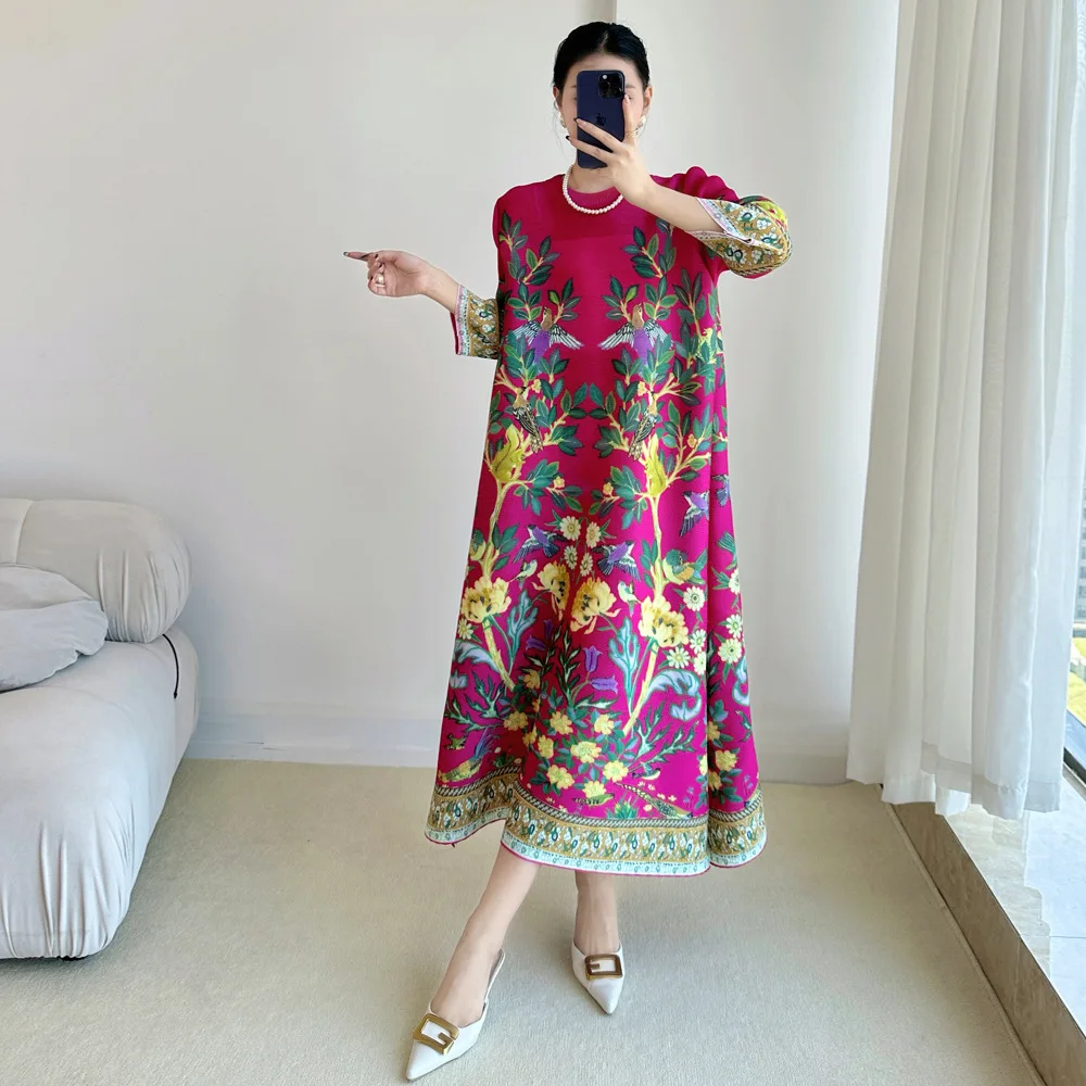 Miyake Vintage Baskı Elbise Ye - Summer Clothing Essentials Women incelemesi ve fiyatı