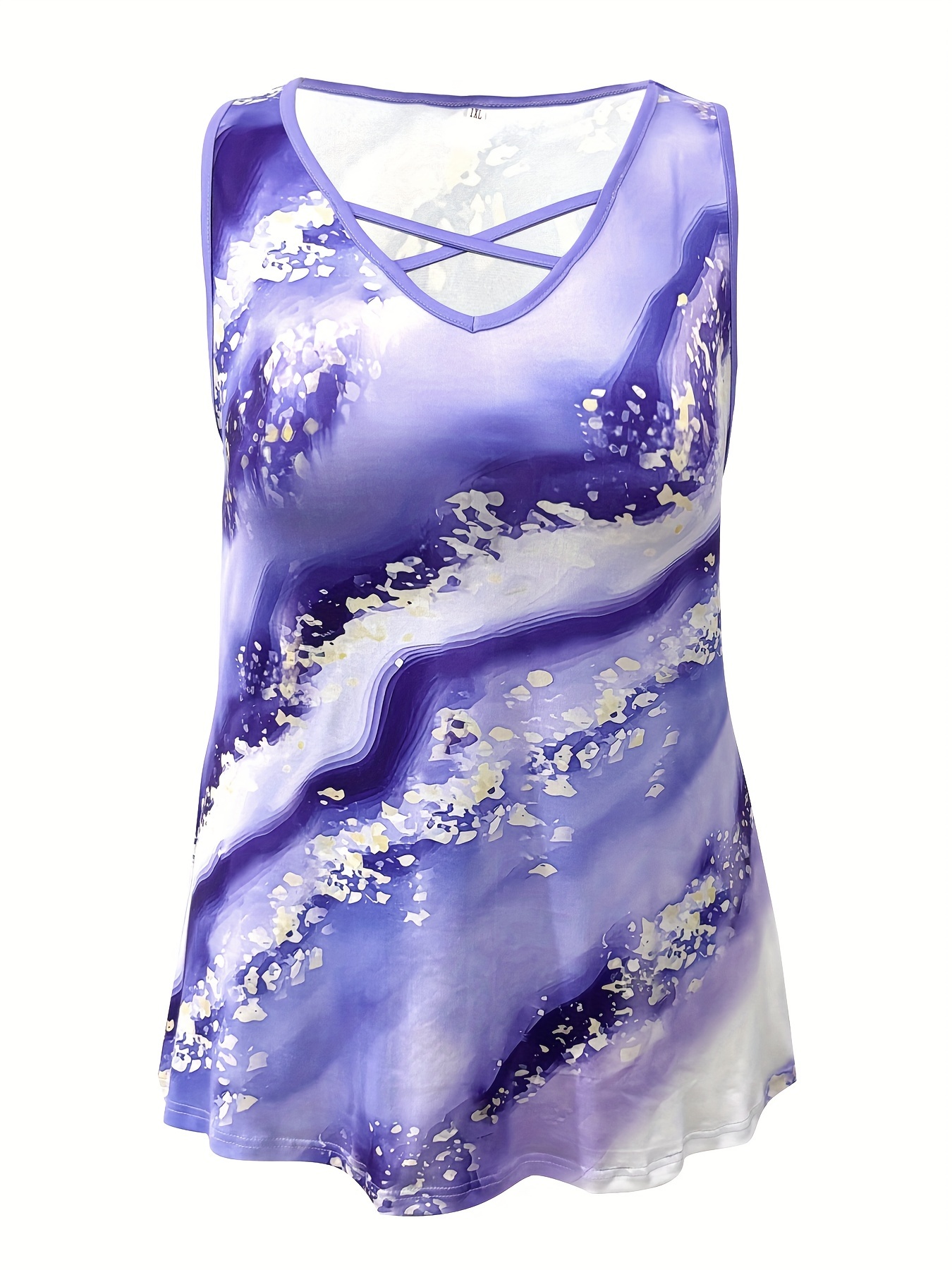 Artı Boyutu Mermer Baskı Tank  - Summer Clothing Plus incelemesi ve fiyatı