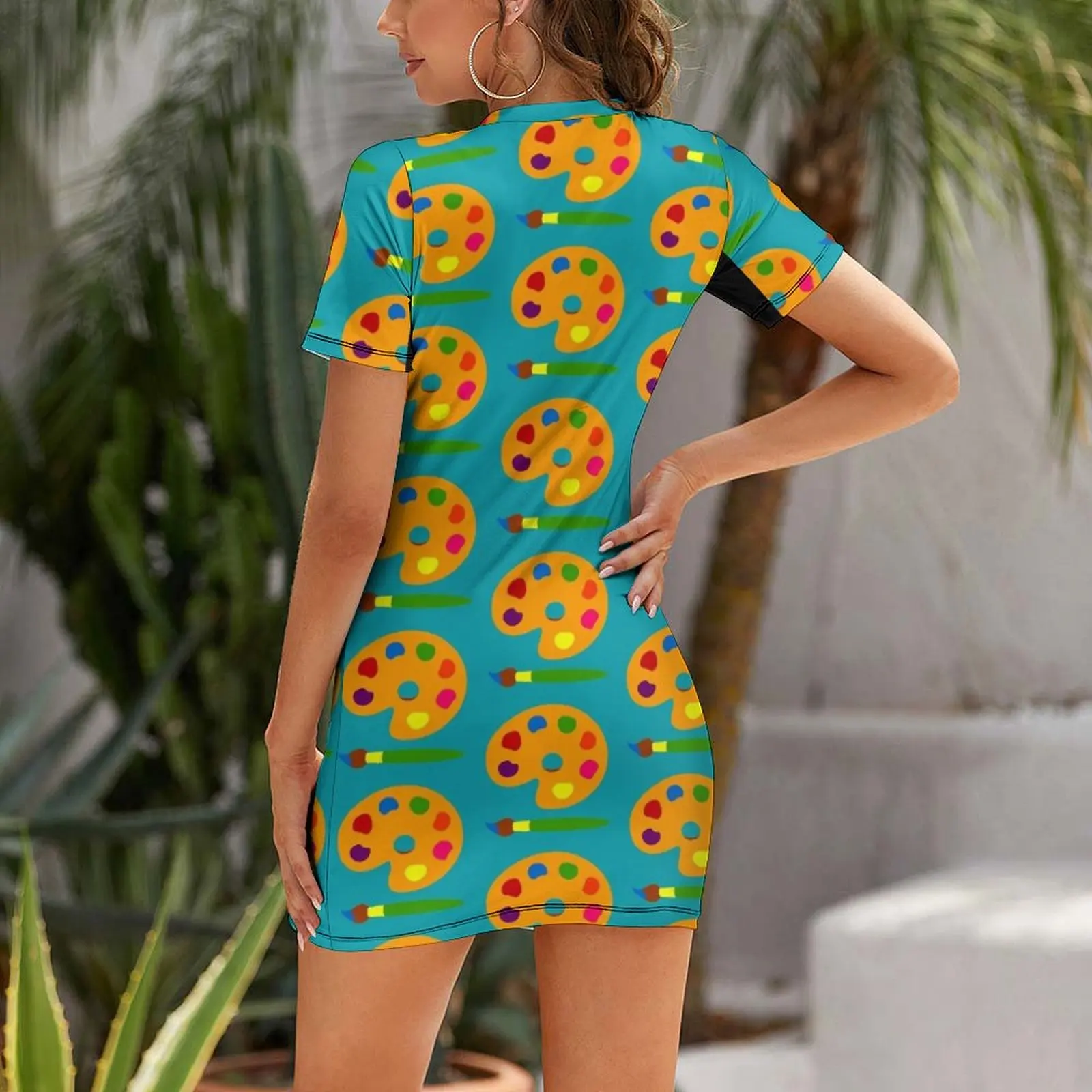 Renkli Boya Paleti Kısa Kollu  - Summer Clothing Color Palette incelemesi ve fiyatı